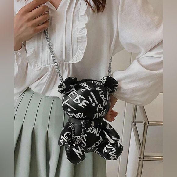 Handbags - GRAFFITI TEDDY BEAR CROSSBODY